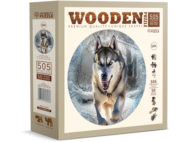 Puzzle Holz XL Running Wolf 505 Teile