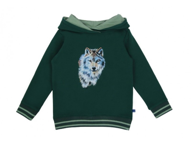 Sweatshirt mit Wolf-Druck Gr. 86/92