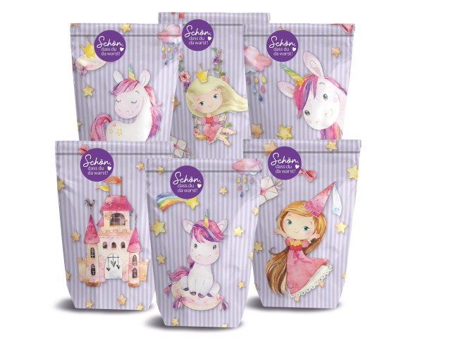12 Geburtstagstüten – Einhorn