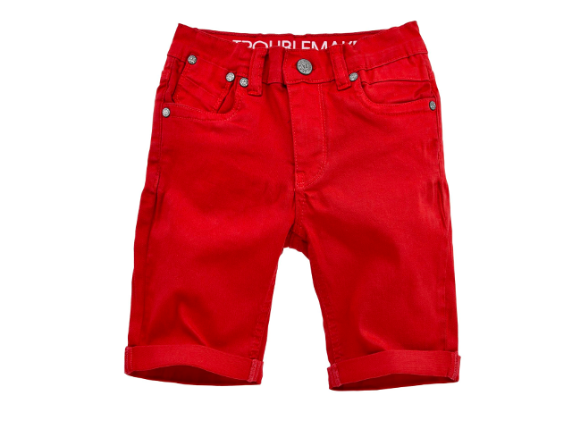 Jeansbermuda rot, Grösse 140