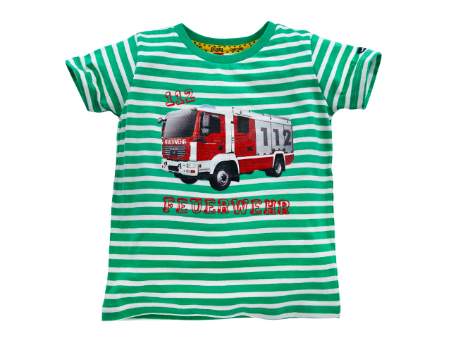 T-Shirt halbarm geringelt ´Feuerwehr´, Gr. 98