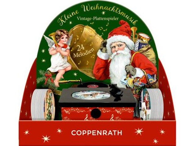 Vintage Plattenspieler-Adventskalender