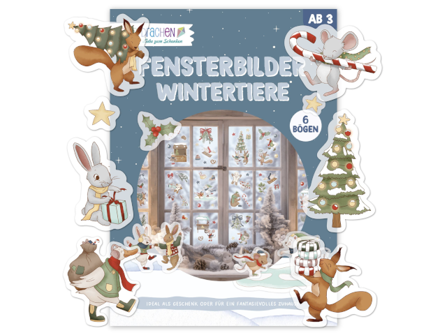 Fensteraufkleber Wintertiere
