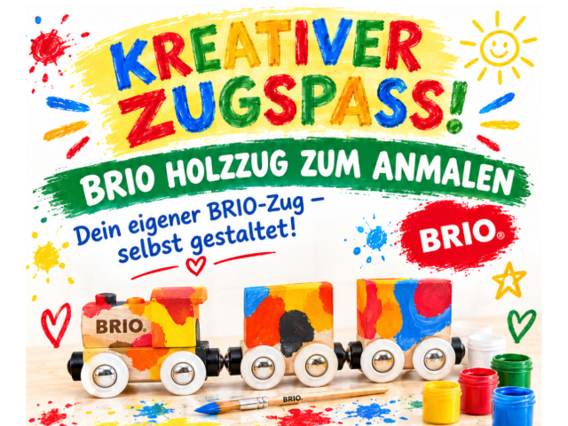 Holzzug bemalen am 31.10.2026