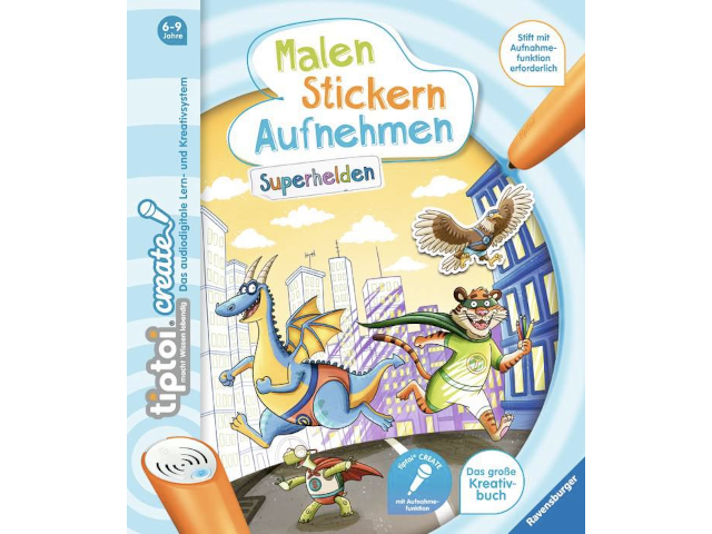 tiptoi® CREATE Malen Stickern Aufnehmen: Superhelden