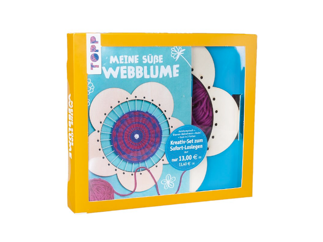 Kreativ-Set Meine süsse Webblume (Buch + Material)