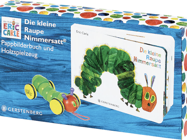 Die kleine Raupe Nimmersatt - Geschenkset Pappbilderbuch mit PlanToys®-Holzraupe