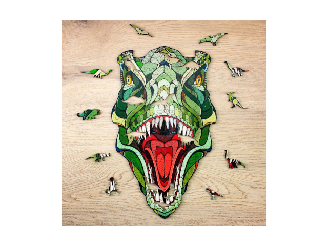 Holz-Puzzle M - T-Rex (In Holzkiste) - 0