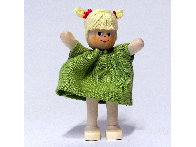 Mädchen, Leinenkleid, Haare blond