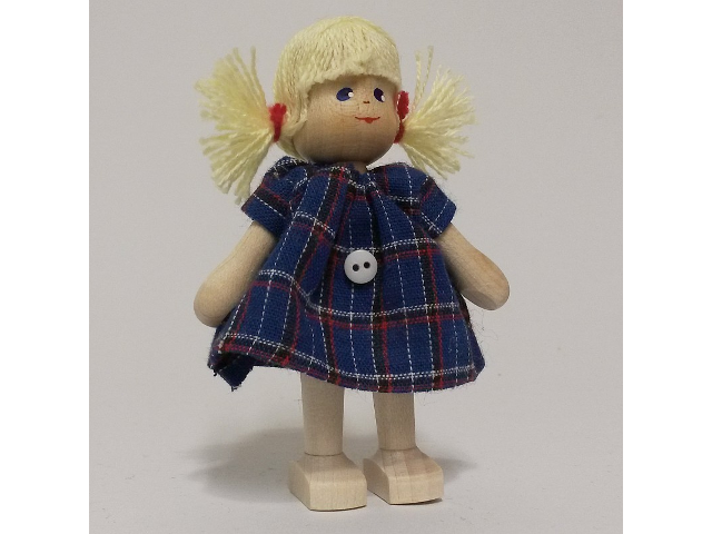 Mädchen, Kl.-kariert, Haare blond
