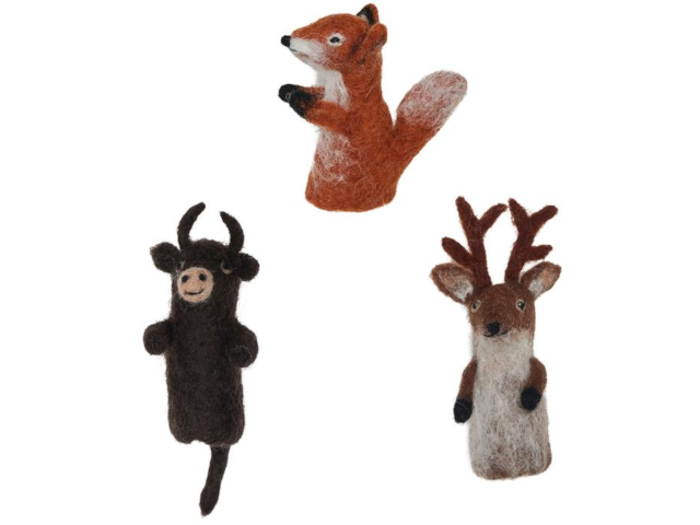 Fingerpuppen The Brown Gang 3er Set