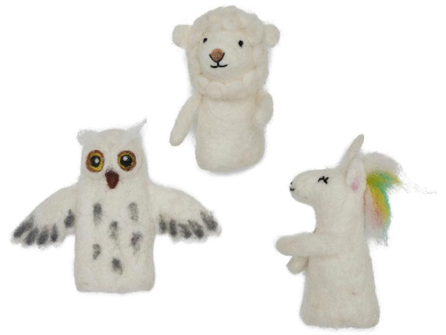 Fingerpuppen The White Gang 3er Set