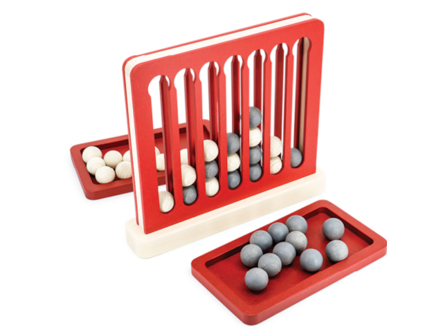 Vier gewinnt, rot-natur
