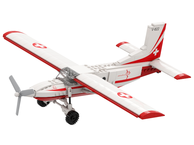 Klemmbausteine Pilatus PC-6 Patrouille Suisse