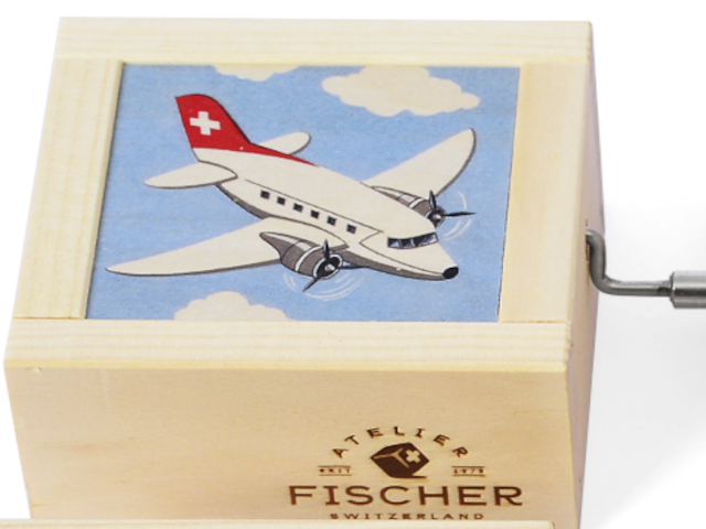 Musikdose klein Flugzeug