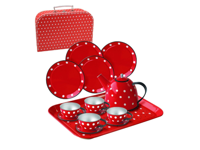 Metall Tee-Set Polkadots, 15-tlg.