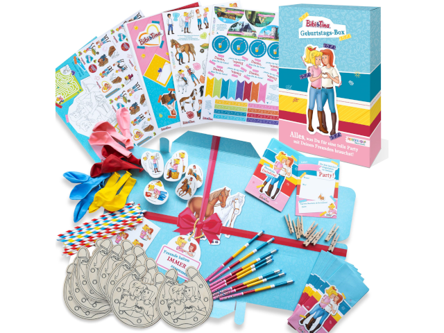 Geburtstagsbox – Deko Set Bibi & Tina – Set 1