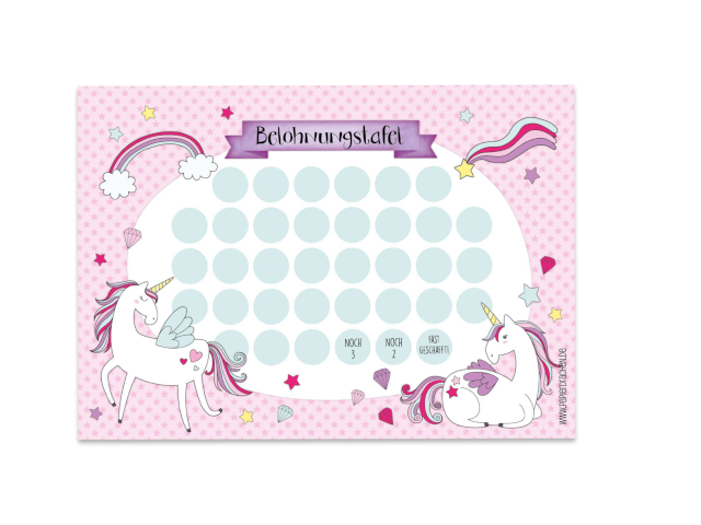 Belohnungstafel Motiv – Einhorn