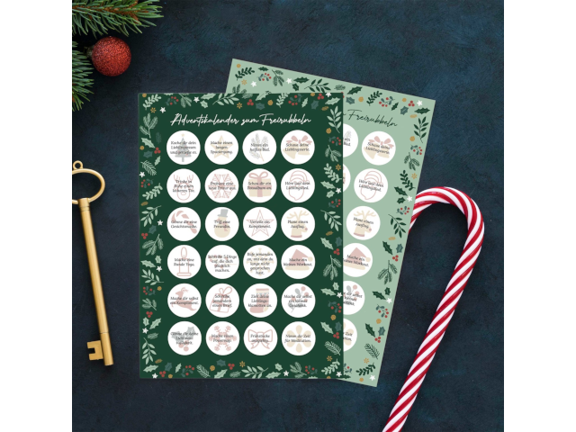 Adventskalender zum Freirubbeln – Kleine Auszeit