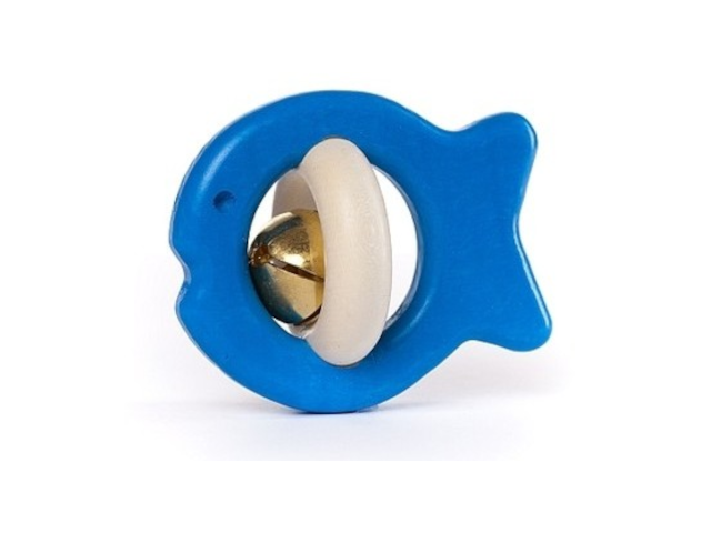 Rassel Fisch blau