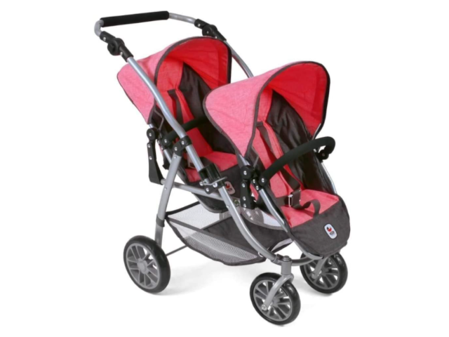 Tandem Buggy Vario grau-pink