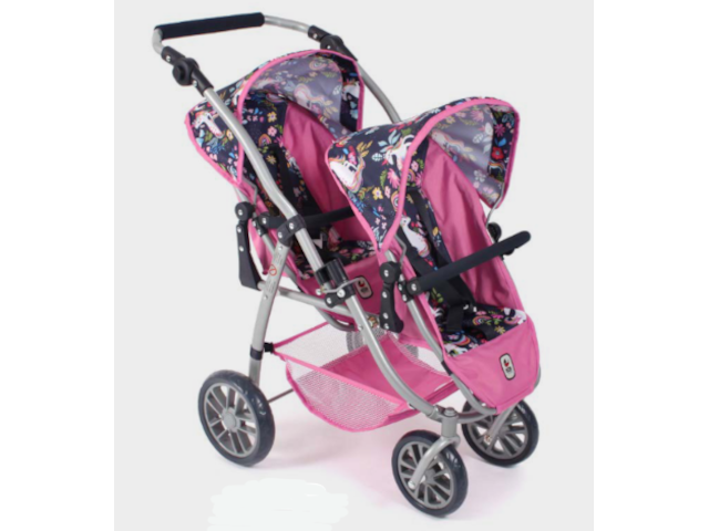 Tandem Buggy Vario Einhorn pink