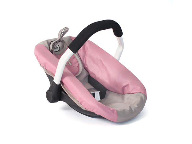 Puppen-Autositz rosa-creme