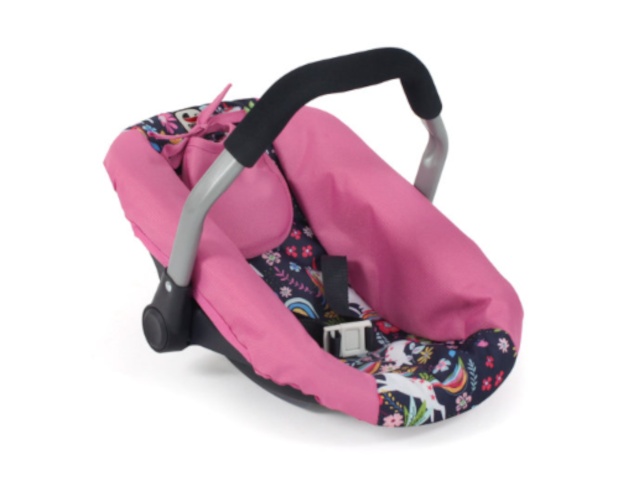 Puppen-Autositz Einhorn pink