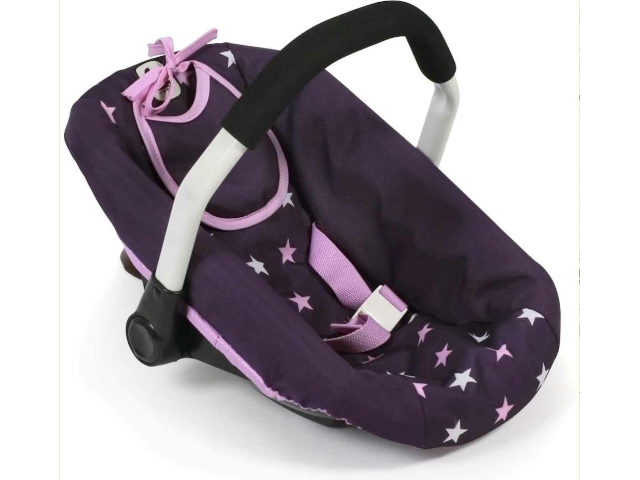 Puppen-Autositz violet Sterne