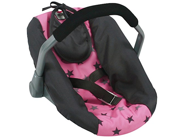 Puppen-Autositz pink Sterne