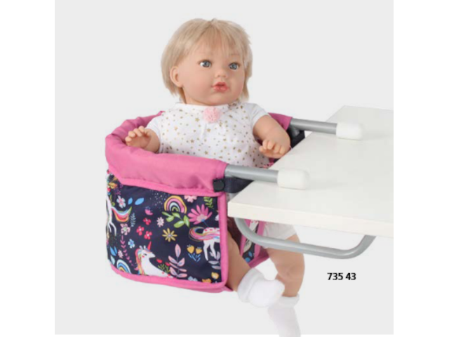 Puppen Tischsitz Einhorn pink