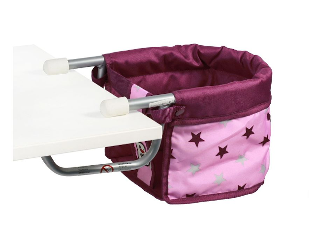 Puppen Tischsitz Sterne pink