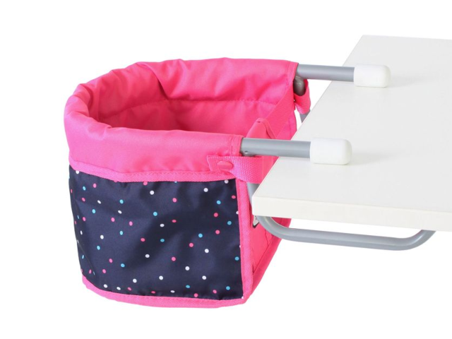 Puppen Tischsitz Konfetti pink