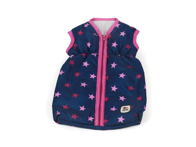 Puppenschlafsack blau Sterne