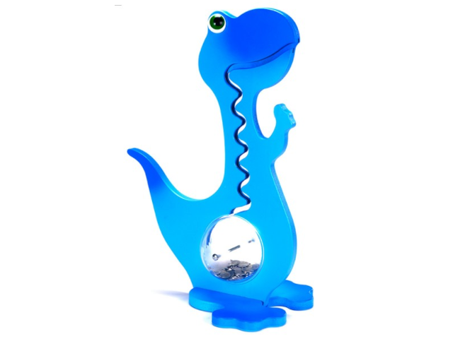 Big Belly Bank 60cm Dino Hellblau-zweifarbig