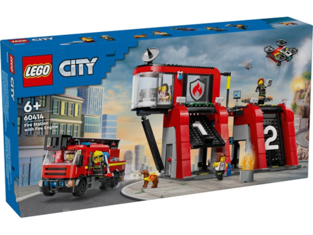 Feuerwehrstation mit Drehleiterfahrzeug, Lego City