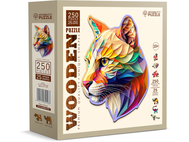 Puzzle Holz M Gaudy Cougar 150 Teile