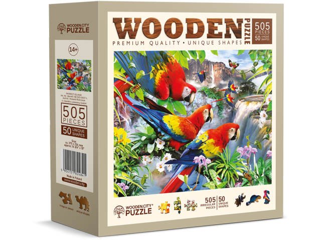 Puzzle Holz L Parrot Island 505 Teile