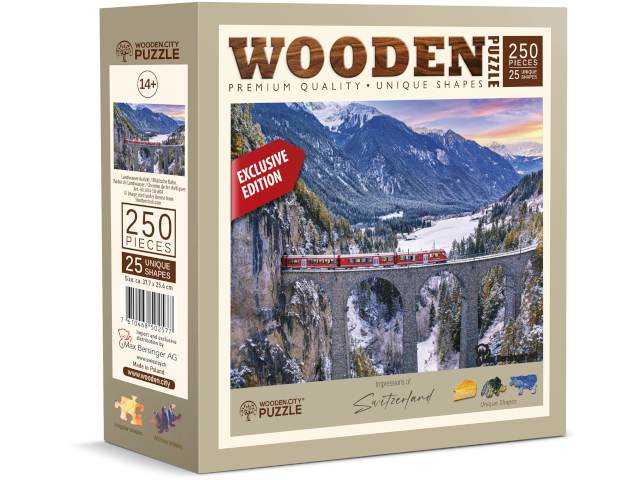 Puzzle Holz L CH RhB Viadukt 250 Teile