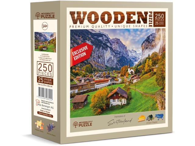 Puzzle Holz L CH Lauterbrunnen 250 Teile