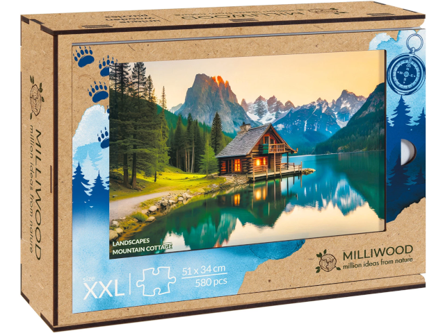 Puzzle Holz L Mountain Cottage 580 Teile