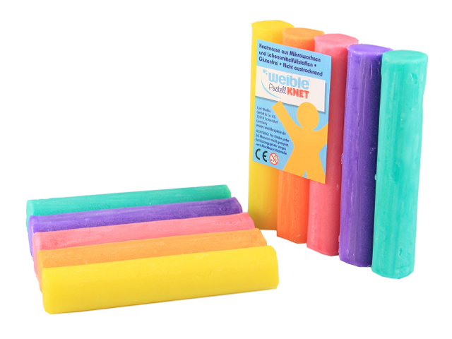 Knete Pastell, 5 Rollen