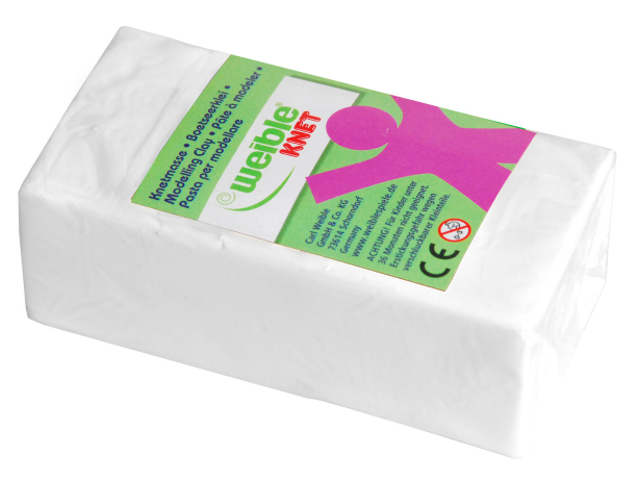 Blockknete 250 g, weiss