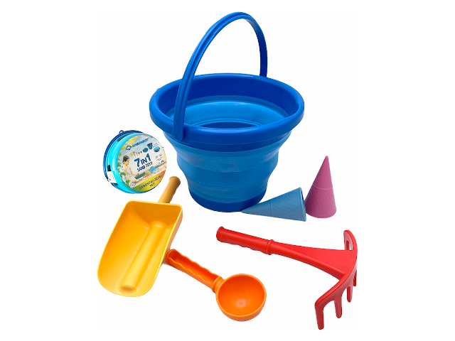 Sand Toys Falteimer-Set blau