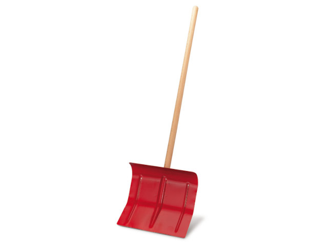 Schneeschaufel Metall rot