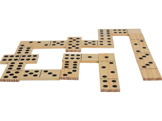 Jumbo Domino 28 grosse Dominosteine 13x6x1 cm - 0