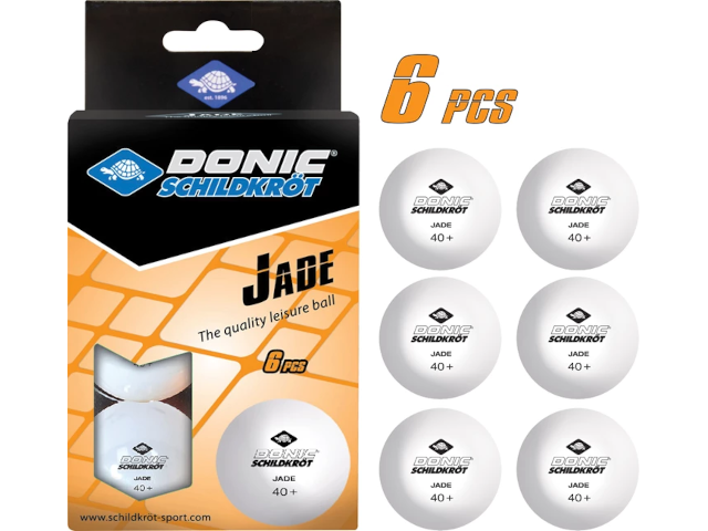 Tischtennis Bälle Jade weiss 6x 6 Bälle