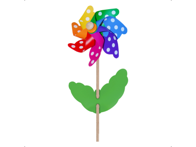 Windrad Blume mit Punkten