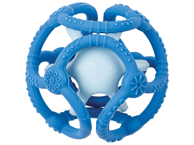 NATTOU SILIKON Ballset 2er Pack petrolblau-hellblau