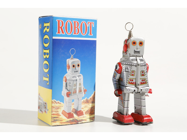 Roboter Classic silber/rot 16,5cm